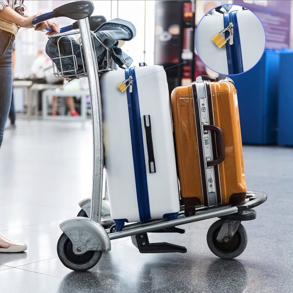 Litet bagagehänglås, 8 st Minibagagehänglås är den idealiska kap