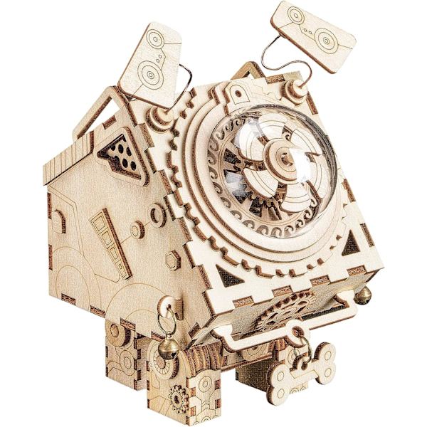 Modell Trä Musik Box Kits- DIY 3D Pussel - Mekanisk Modell Leksak