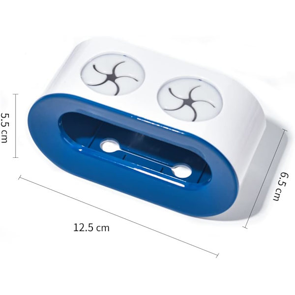 Elektrisk tandborsthållare set om 2, väggmonterad dränerbar elektrisk tandborsthållare, 12,5*6,5*5,5cm（Svart, Grå）