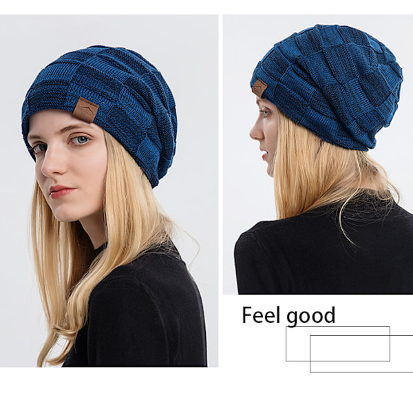 2 stycken höst och vinter kashmir blandad färg ull stickad mössa