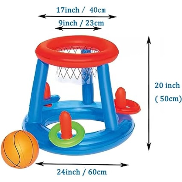 Oppustelig pool og basketballlegetøj - Sommer svømning bøje kaste