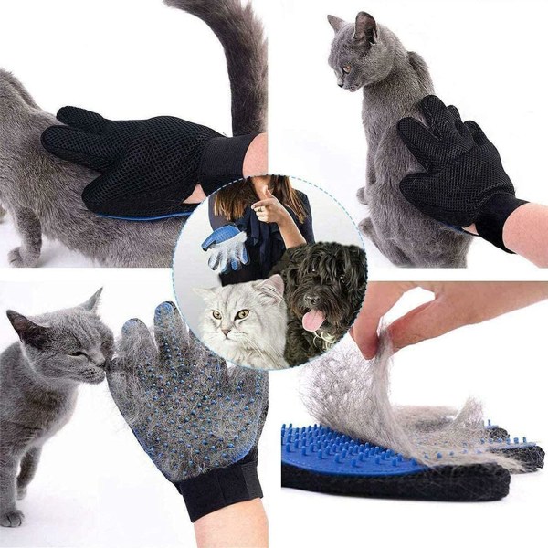 WELLXUNK djurvårdshandskar, 1 par kattborstehandskar, silikon G