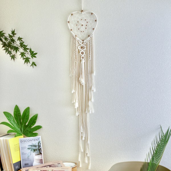 1 st Macrame Dreamcatcher Vägg Hängande Gobeläng Handgjord, Boho