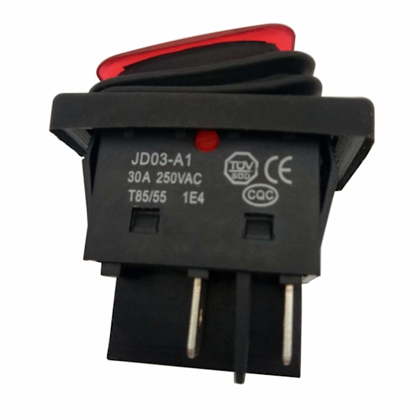 Rocker Switch [2st] På/Av Rocker Switch 4 Terminaler Rött Ljus 16A 250VAC