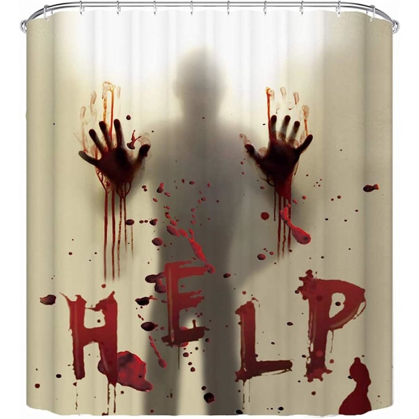 Halloween Horror Bloody Handprints - 71" x 71" Halloween Shower C