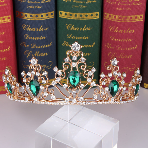 Kubisk Zirkonia Bryllups Tiara for Brud & Blomsterjenter - Prinsesse