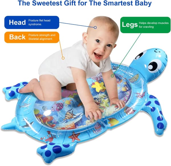 Baby uppblåsbara vattenkuddar, lekmattor, vattenfyllda uppblåsbara kuddar
