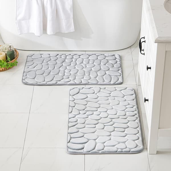 Bademåtte Indgangsmåtte Memory Foam Hydrofil Pebble Design Super