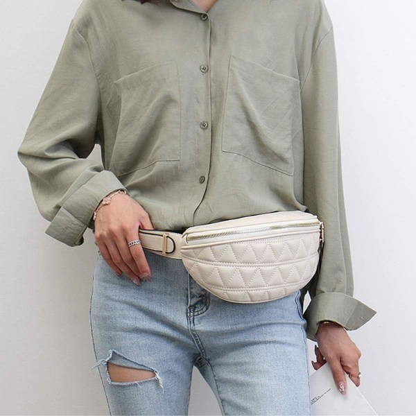 Mote midjevesker for kvinner Fanny Packs Quilted Belt Bag Festiv