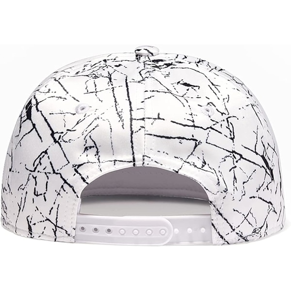 Klassisk Snapback Hat Hip Hop Flat Bill Visor Cap - Unisex Voksen Justerbar