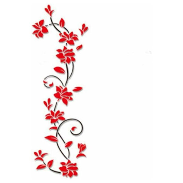 Premium Kvalitet 3D Stereoskopisk DIY Kristallväxt Blommor Väggdekaler