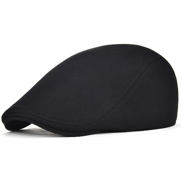 Pack of 2 Cotton Newsboy Caps for Men Soft Fit Taxi Hats, Berets