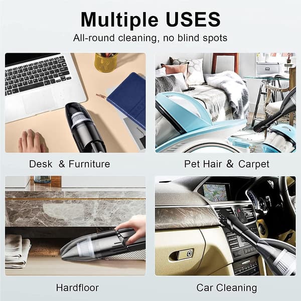 Mini Protable Car Vacuum Cordless, Handhållen dammsugare för snabb rengöring