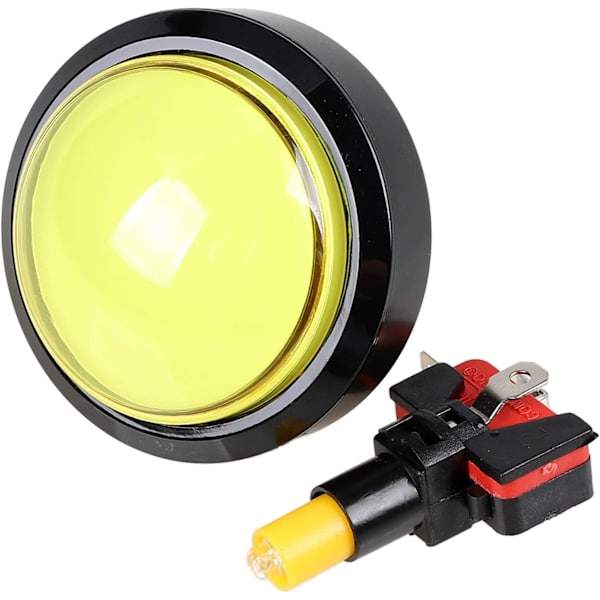 5x Nya 60mm kupolformade LED-upplysta tryckknappar för arkadslotmaskinsspel (varje färg 1 st)