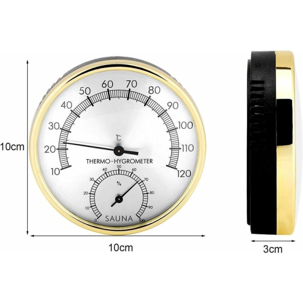 Termometer Hygrometer, Kjøkkentemperatur Fuktighet Hygrometer, LCD Digitalt Romtermometer, Rom Hygrometer Termometer, Sauna Hygrometer, Metallskive Termometer