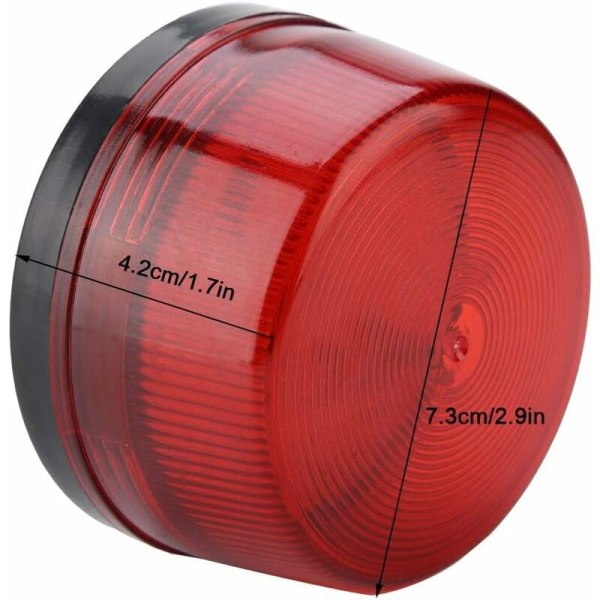 1 PC LED-blinklys, signallysalarm, rlife rød trådet strobe sirene