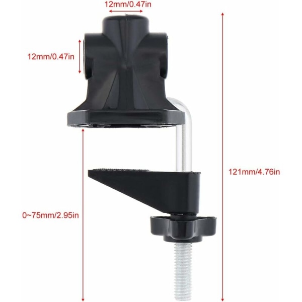 Universal desk stand clamp, replacement alloy stand for mic stand