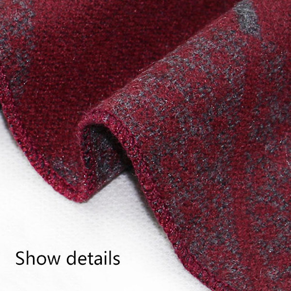 Herr Vinter Cashmere Varm Halsduk Trellis (Kaffebrun)