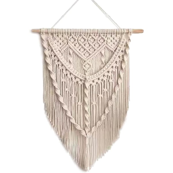 Vävda väggbonader Boho geometrisk vävd gobeläng beige geometrisk vävd tejp