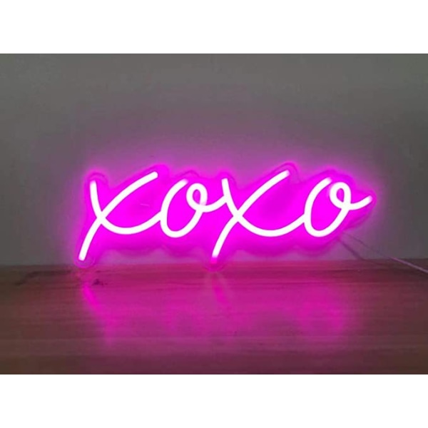 Neon LED-logo xoxo natlampe USB-drift dekorativ baldakin logo bar klub garage familiefest dekoration