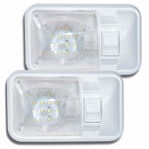 2-pack 12V LED-taklampa för husbil, husvagn, husbil