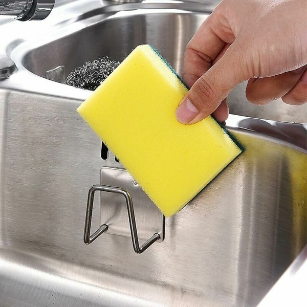 Kitchen Sponge Holder 304 Stainless Steel Self-adhesive Sponge Di