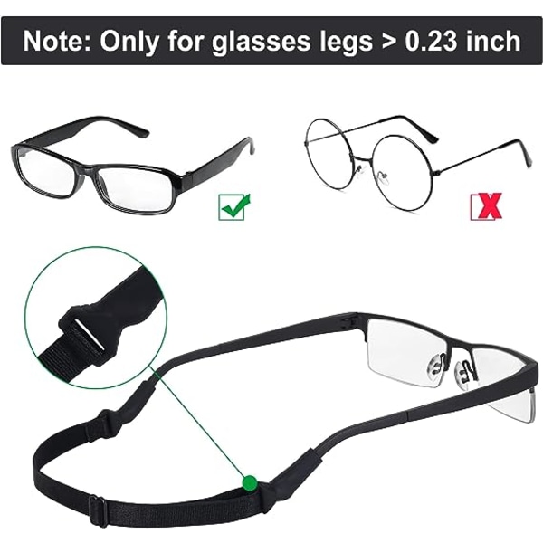3st Sportglasögon Halkfritt rep Justerbart glasögonband Glas