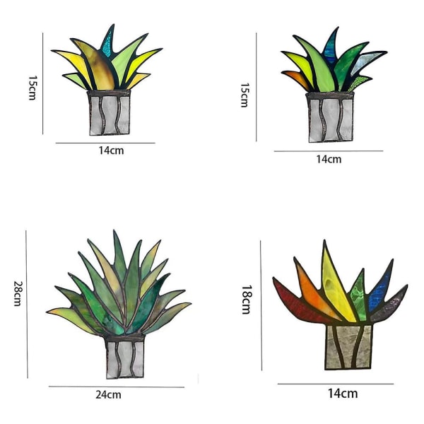 Hjemmekontor Dekoration Kreativ Mini Akryl Aloe Potteplante St