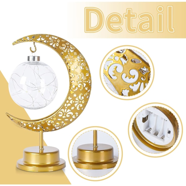 Ramadan Decoration Lights Moon Lamp, Ramadan Night Light Hanging