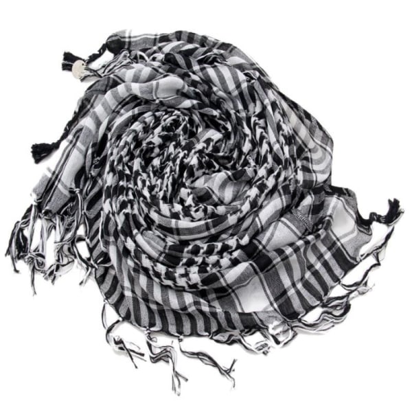 2 Pieces Black and White Desert Scarf Lightweight Cotton Military