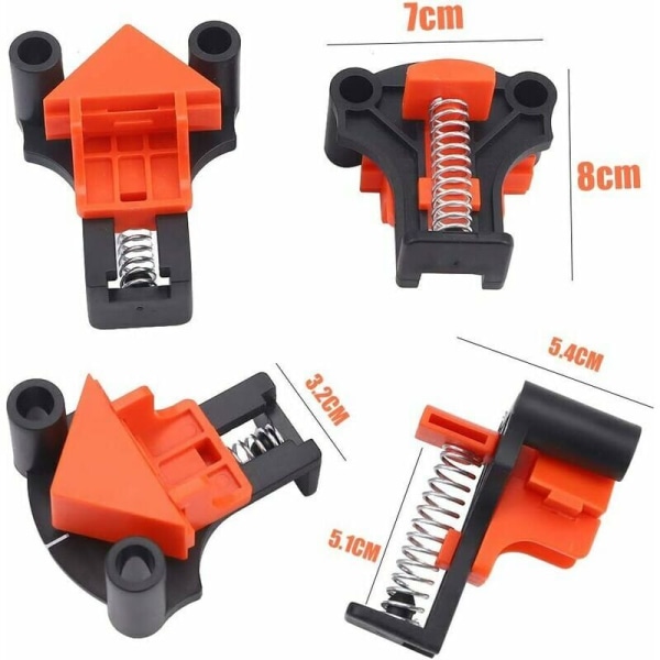 Angle Clamps,Angle Vise,90 Degree Right Angle Clamp, 4Pcs Jaw Adj