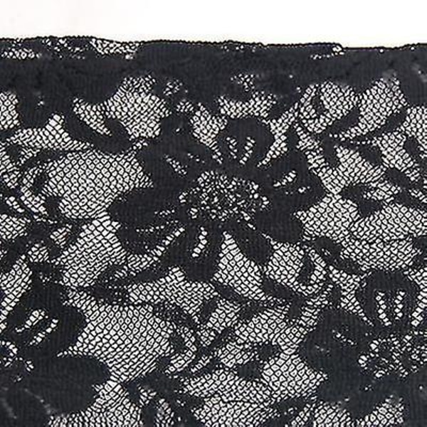 Korta svarta burleska franska Maid Fingerless Lace Costume Handskar