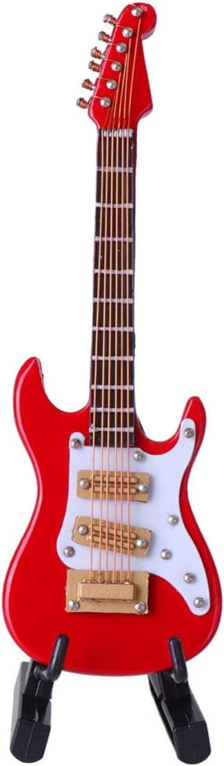 Miniatyr elgitarr gitarrmodell rörlig huvudstock musikinstrument mini
