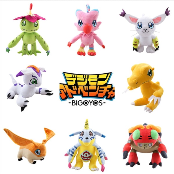 1 Digimon Adventure Digital Baby Yagu Beast Dilu Beast Plysjleke, Bada Beast