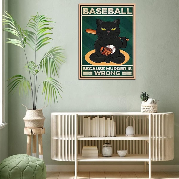 Voksen 5D Diamant Baseball Sports Kat Diamantkunst DIY Fuld Rund D