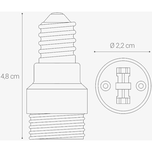 Socket Adapter Converter E14 till G9 Sockets - Bajonett Bas Lamp Hållare Adapter för LED Halogen Glödlampa 5st