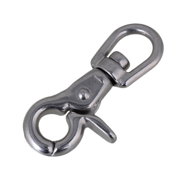 2pcs 304 Stainless Steel Snap Hook Swivel Clasps 1/2*65