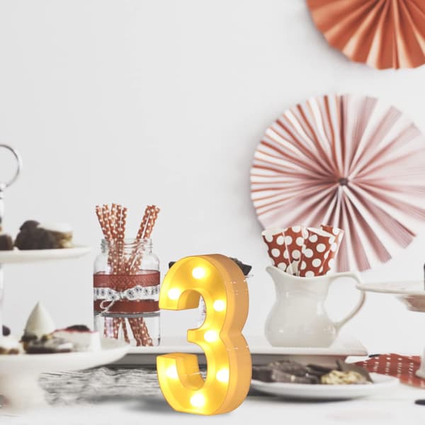 LED-marquee-numerovalot, kyltti valaisee numerokirjaimet lamppu
