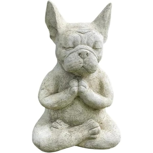 Yogaställning Meditation Hund Resin Staty Ornament Vattentät bön