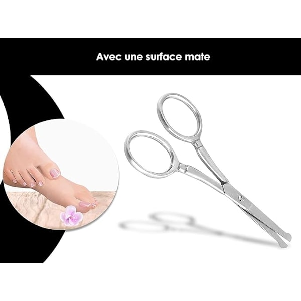 Säkra böjda nagelsaxar med runda spetsar - 9cm