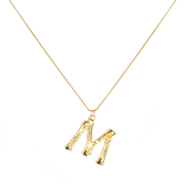Vintage Halsband med Bokstaven M Guld Halsband Minimalistiskt M Halsband Kedja för Kvinnor och Flickor