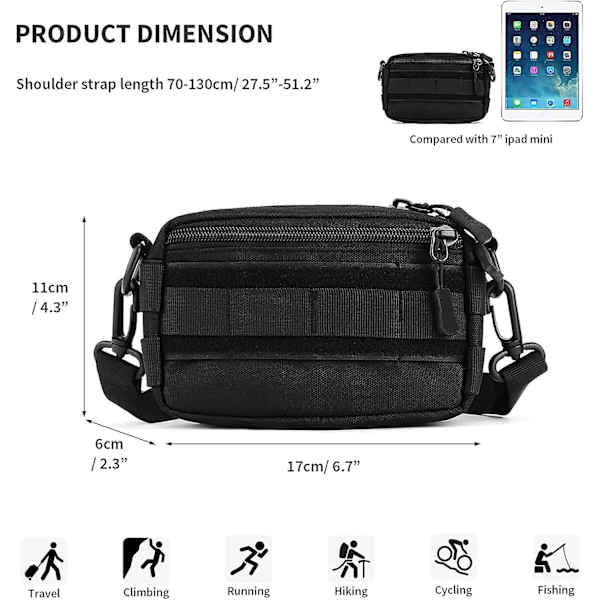 Liten Molle-väska Taktisk Utility Pouch Edc Extra Väska Militär