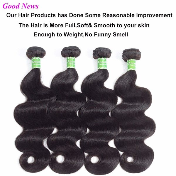 Brasilianskt hår 1 buntar Body Wave 7A Virgin Human Hair Bundles U