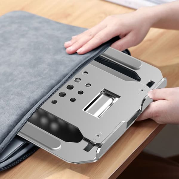 1 st bärbar dator stativ, justerbar längd, universell hopfällbar ergonomisk