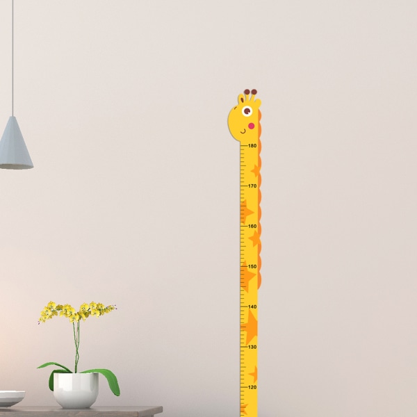 Giraffe Højde Stickers Tegnefilm Baby Højde Børn 180 * 13,8 cm