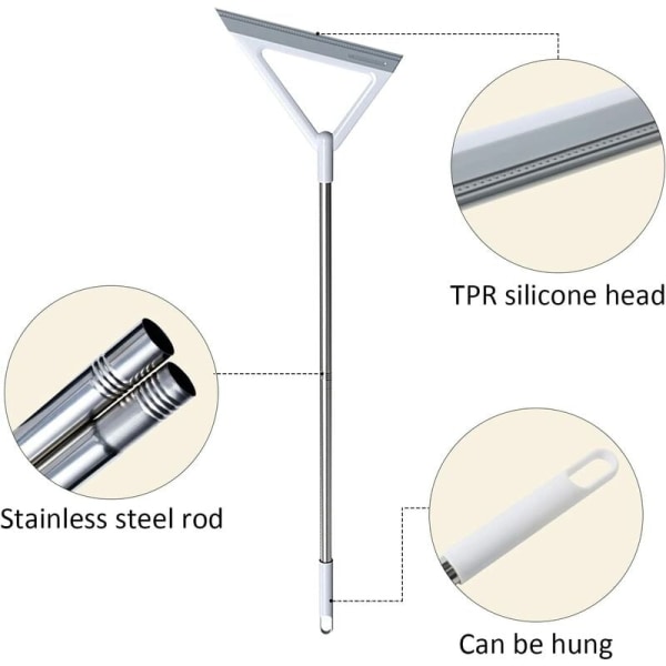 Silikon magisk kost Teleskopkost 2 i 1 for gulvvinduer T