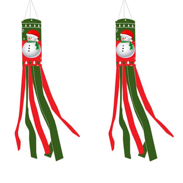 Christmas Windsock Santa Claus Hanging Decorative Cloth for Christmas Tree