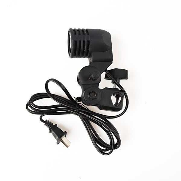 E27 Lampfäste med paraplyhållare, Fotostudio Ljus Bulb Power Socket Lampfäste, 1 Pack（Europeisk version）