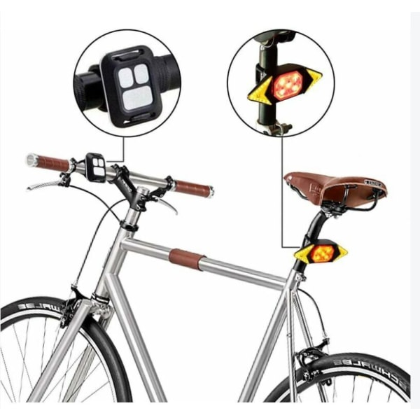 Blinklys for sykkel, baklys for sykkel, oppladbare USB-ledninger