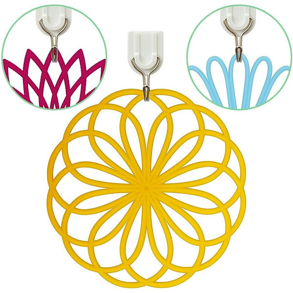 Blomformad multifunktionell silikonfodral trivet, diskbänksmatta (set om 3)